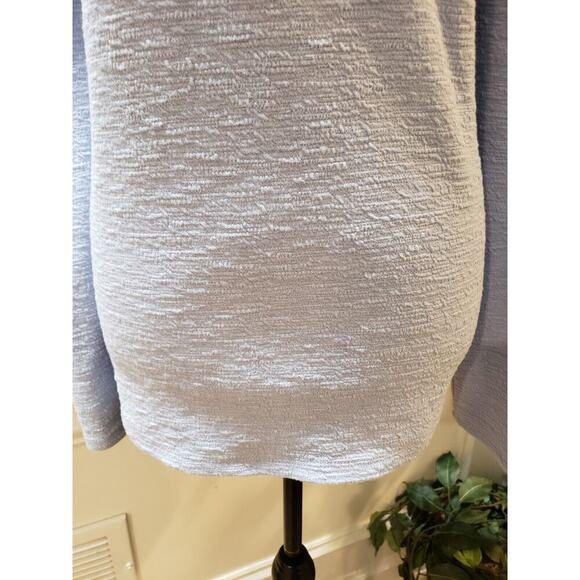 Weekends By Chico's Women's Blue Cowl Neck Drop Shoulder Drawstring Sweater L - Picture 6 of 11